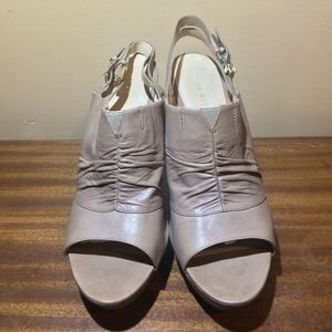 Nine West Taupe 4" Open Toe Heels Size 12